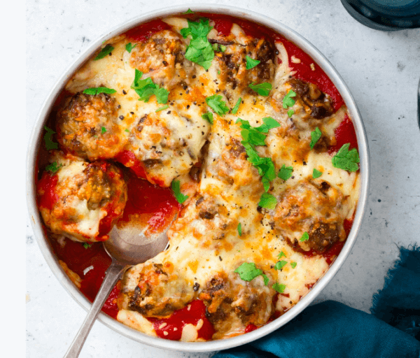 Keto cheesy meatballs